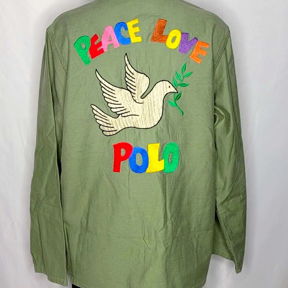 Polo Ralph Lauren Peace Love Military Jacket - L